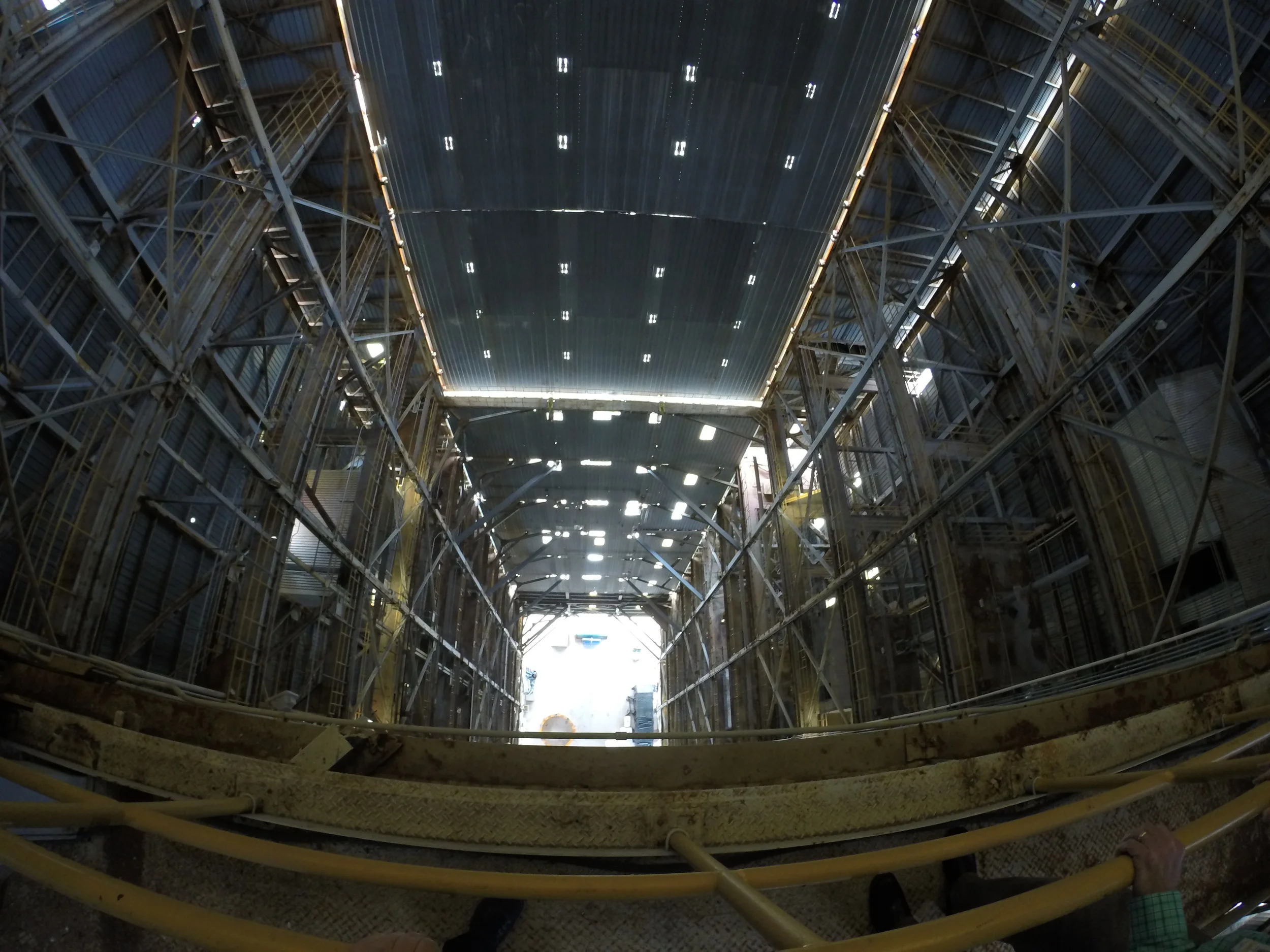 View from inside the rocket stand. 