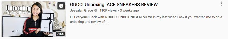 gucci ace unboxing