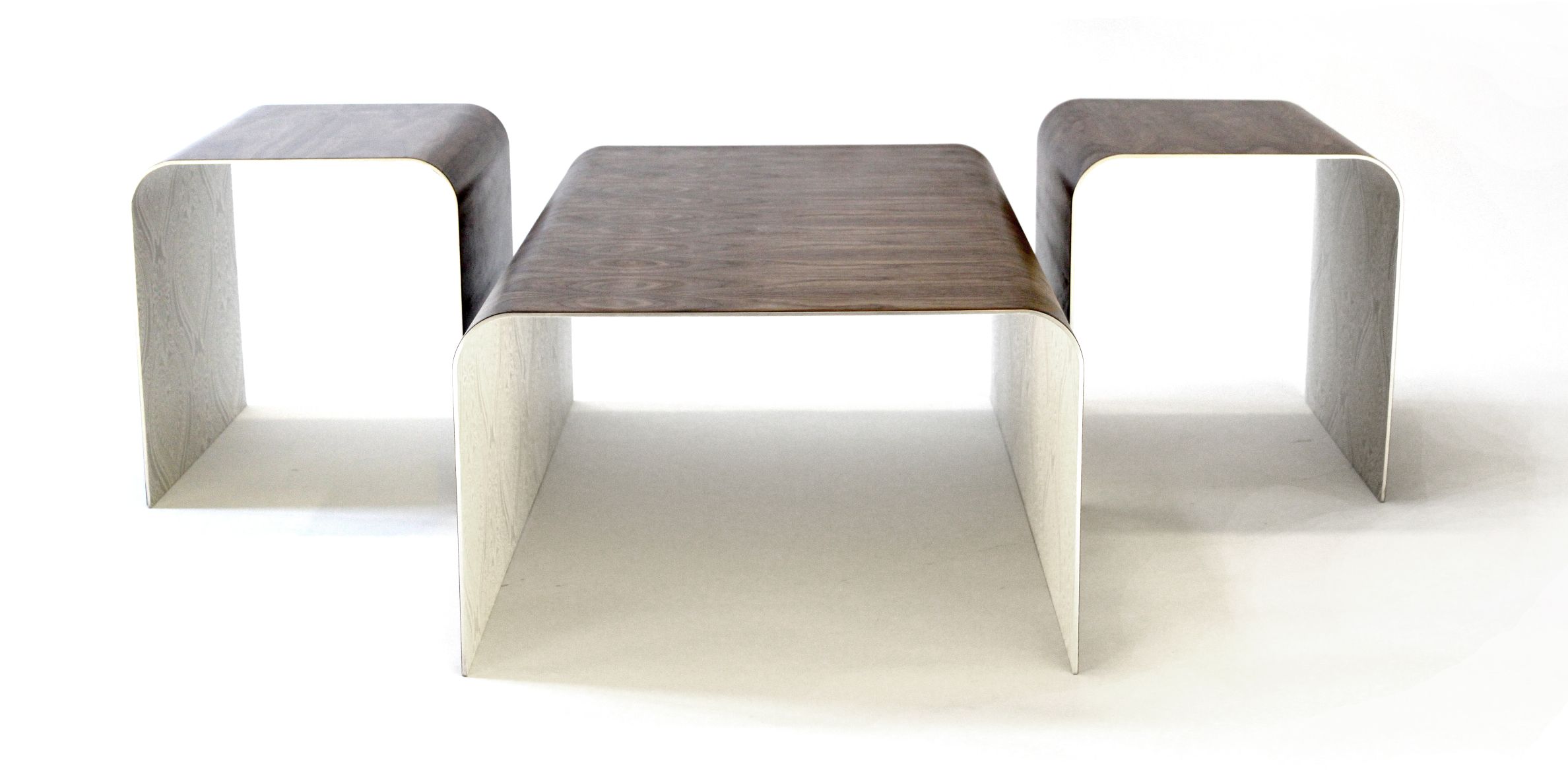 WALNUT & SILVER/WHITE DAMASK