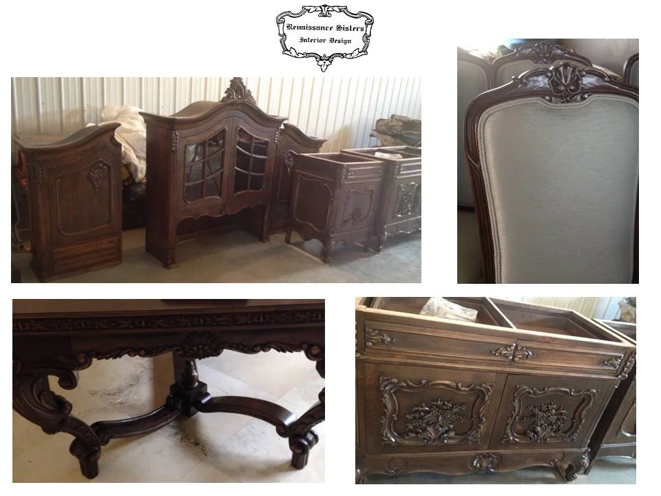 Renaissance Sisters Hand-carved Custom Designed Dining Table, Chairs, & Buffet #3 (Finished).jpg