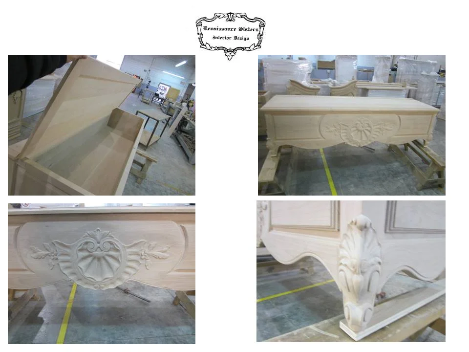 Renaissance Sisters Hand-carved Custom Designed Trunk (Bench) - Raw.jpg
