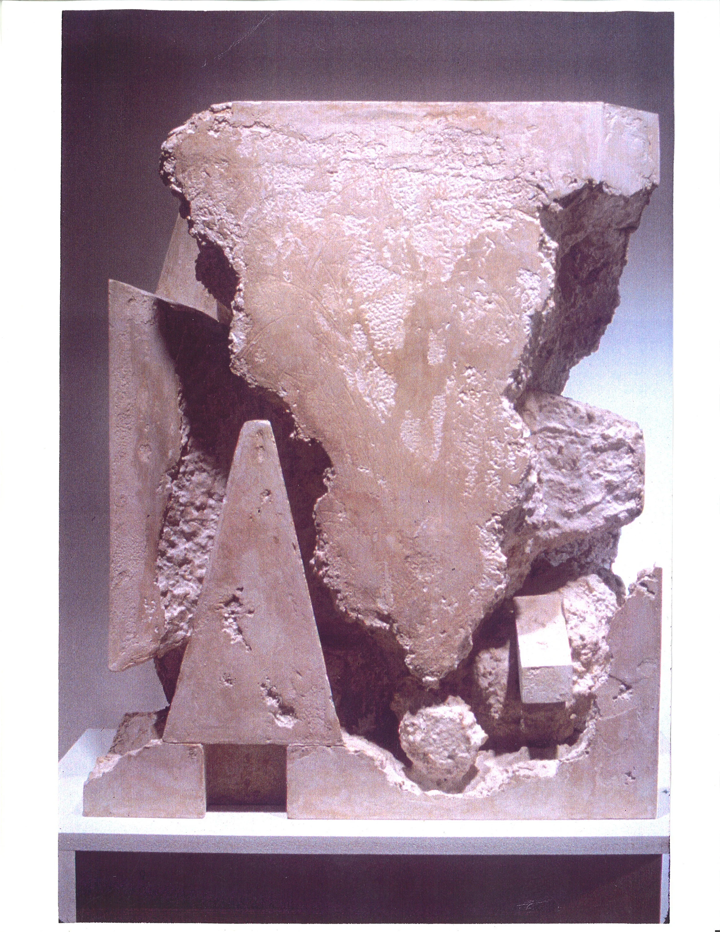 Triangle Relief 37"H x 28W x 13"D / Paper Pulp over Polystyrene