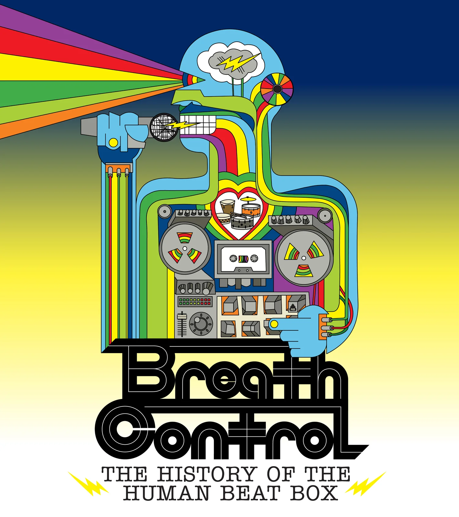 Beat Box Man, 2002 computer generated vector art poster for Breath Control documentary