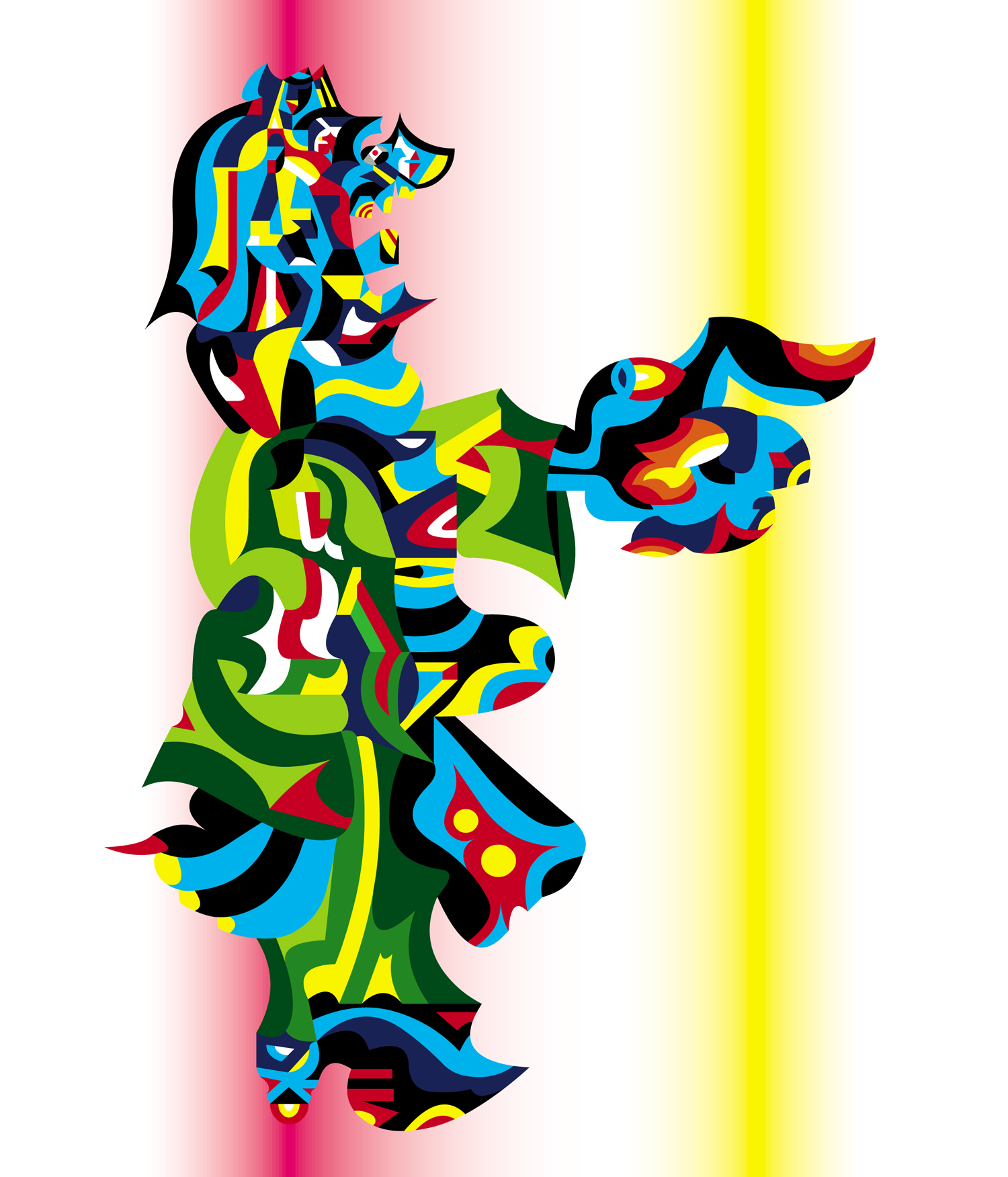 King Kimono, 2001 computer generated vector art 
