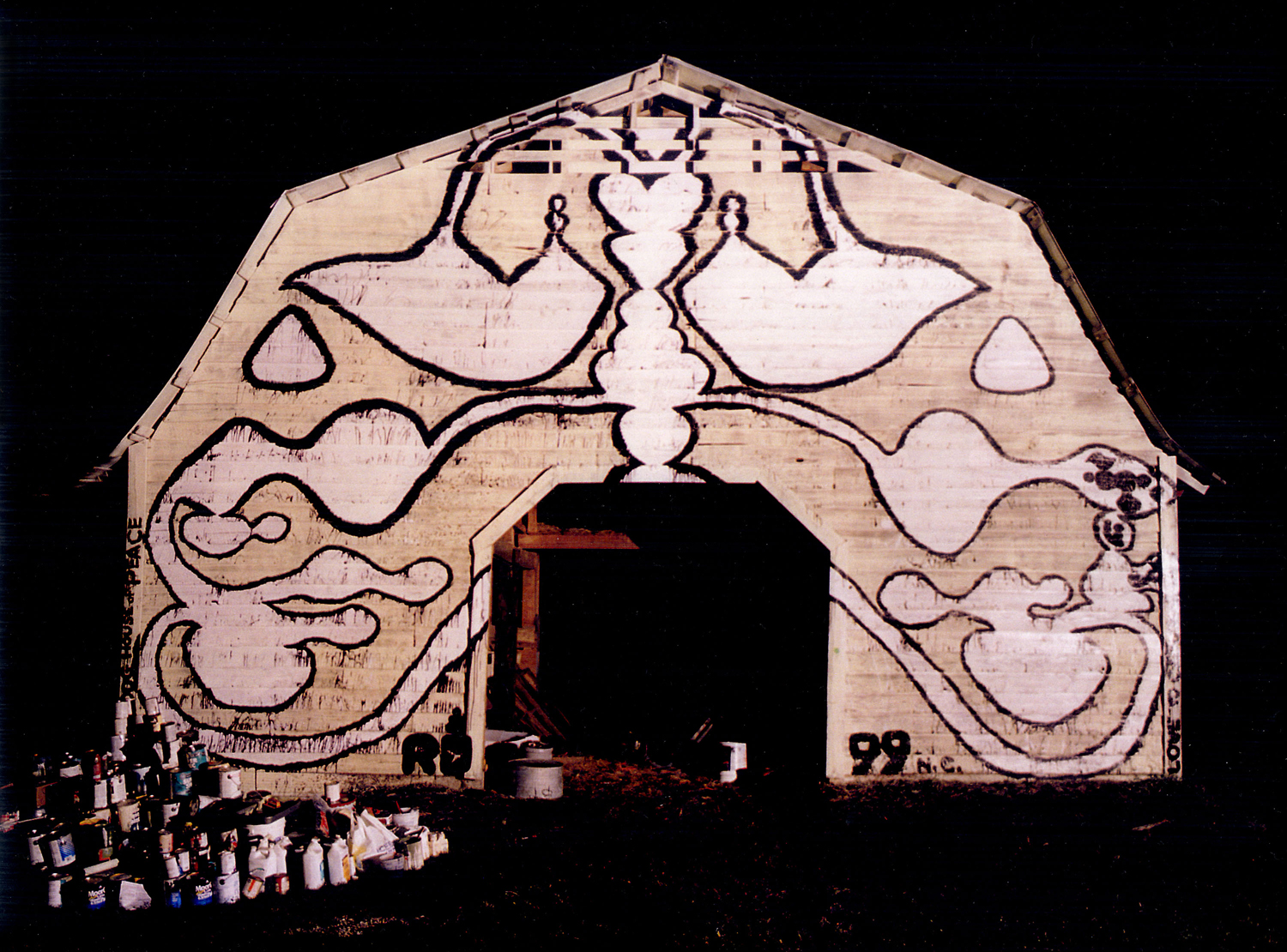  installation view,&nbsp;  Dog House of Peace (front)  Cameron, N.C., 1999  photo by&nbsp; Marlene Marino  