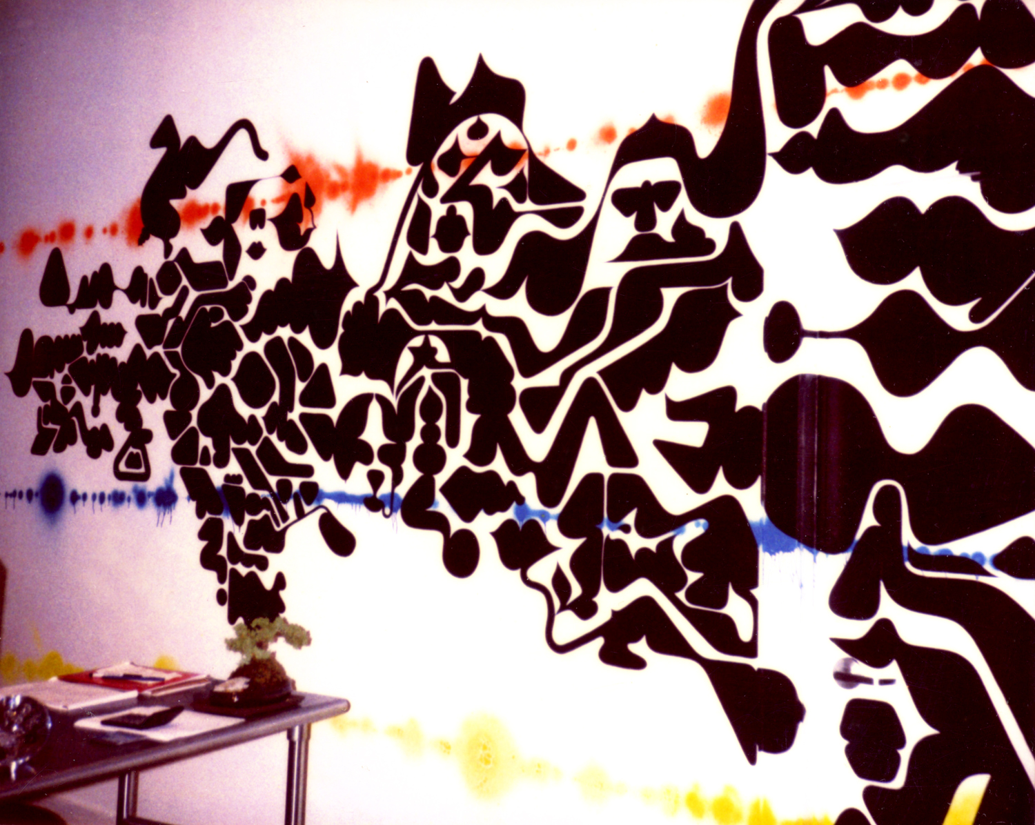  installation view,&nbsp; mural commission for  PMI offices  Soho, NY, 1999 