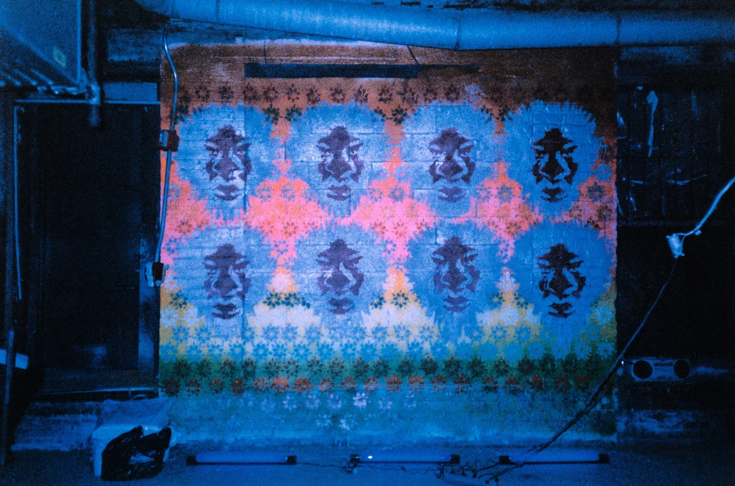 installation view, Trust No 1 mural commission owery, NY, 1998