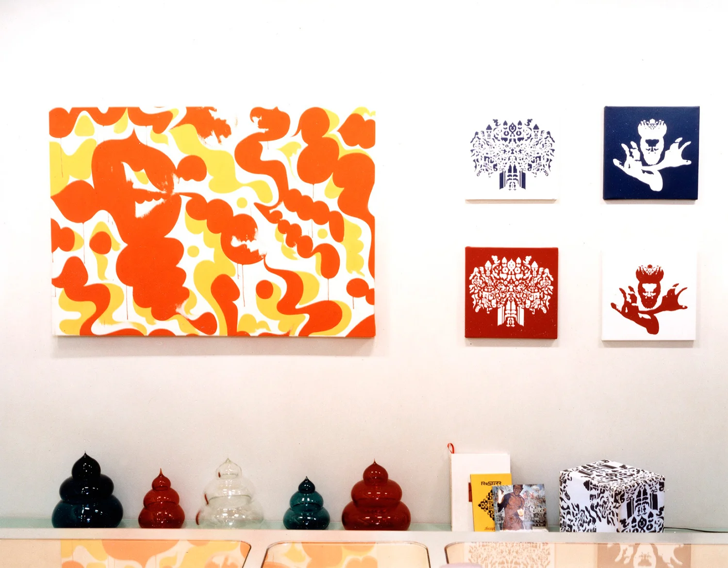 installation view, Graphysics A.W.T.C. Houston Gallery Tokyo, Japan, 2002 photo by Kai Regan