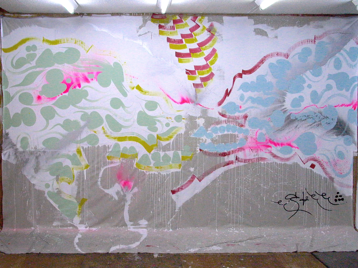 Installation view, Inconxistence Dyezue Gallery akameguro, 2003