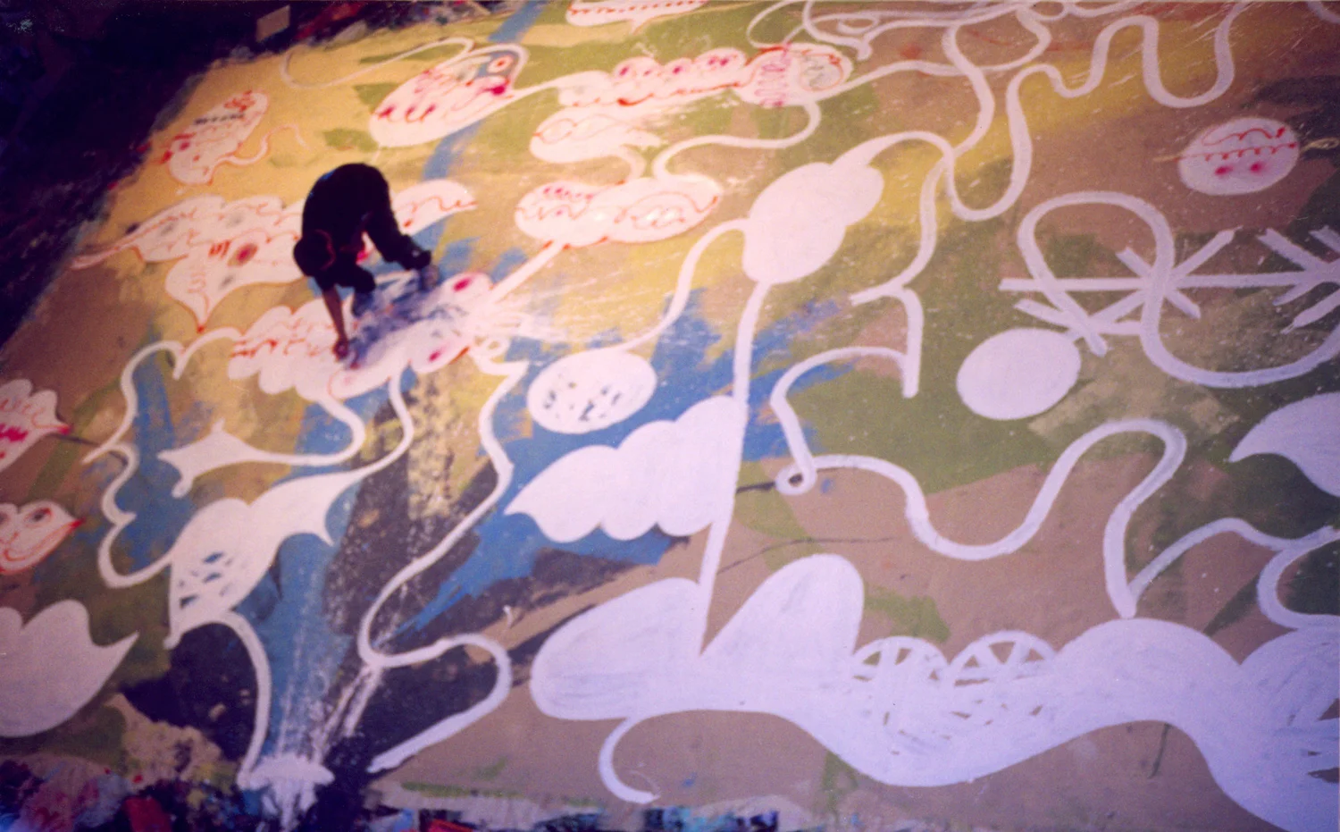 installation view, 'Unfriendly Skies (detail)' Barnstormers: No Condition Is Permanent Smack Mellon DUMBO, Brooklyn, 2001 