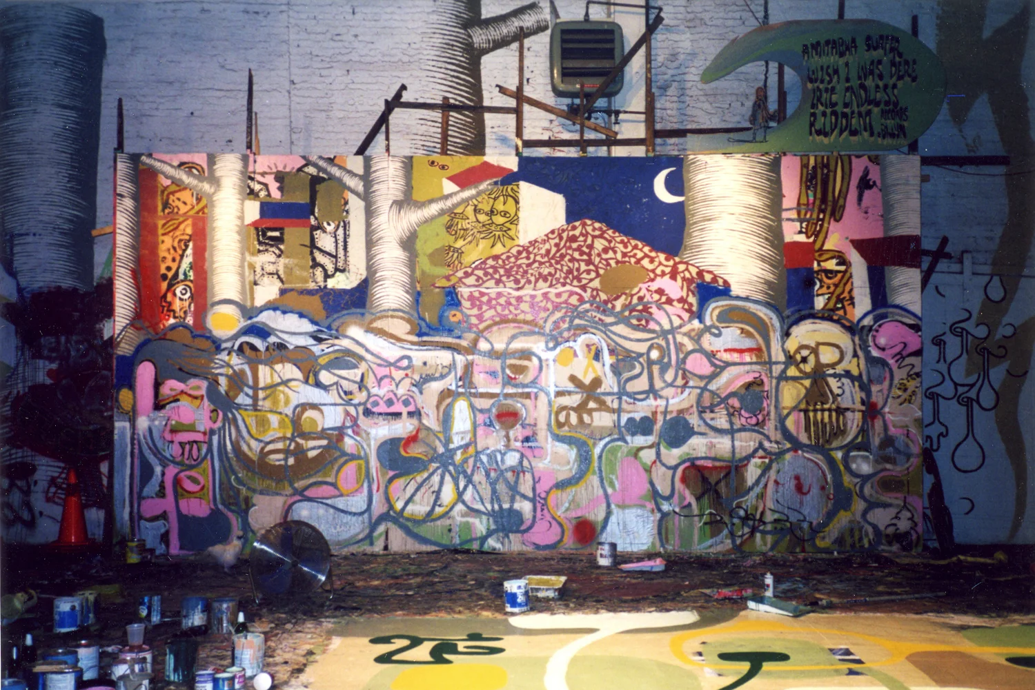 installation view, Barnstormers: No Condition Is Permanent Smack Mellon DUMBO, Brooklyn, 2001 