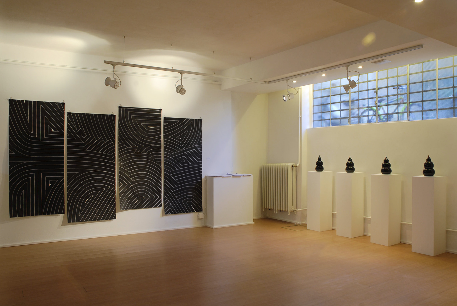  installation view,  Condition Black   Galleria Patricia Armocida  Milan, Italy, 2007 