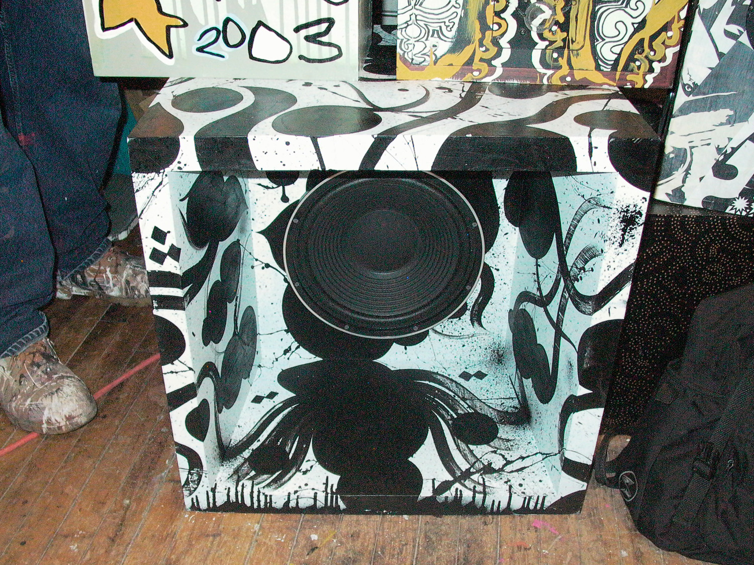  installation view,&nbsp;  Barnstormers:   Hive Mind Soundsystem   Lump Gallery  Raleigh, NC, 2003 