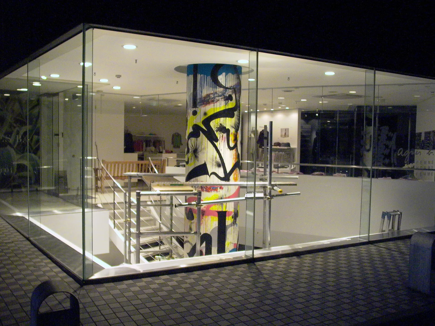 Installation view, Springtime In Tokyo commission for Agnés b. Aoyama, Japan, 2004