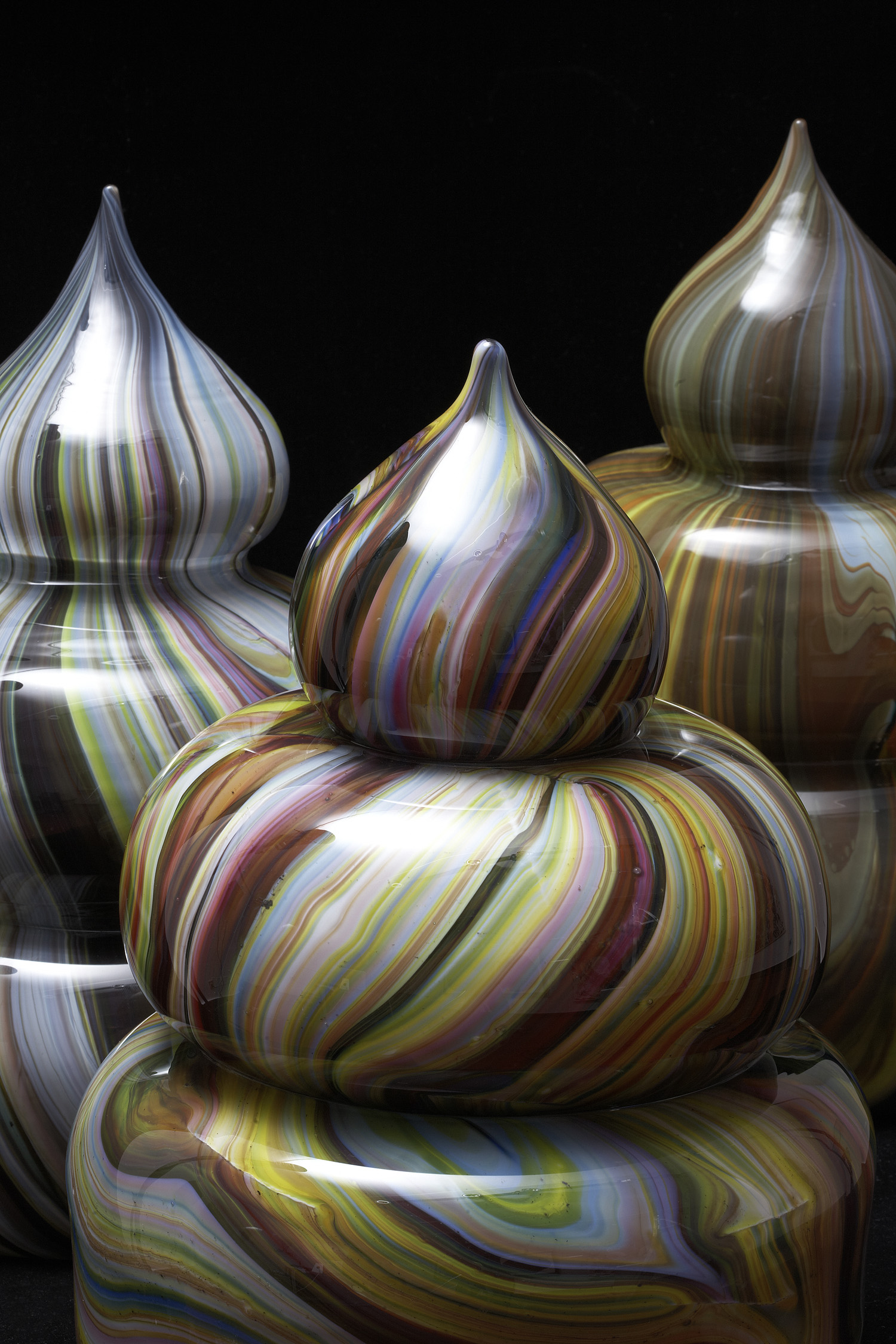  The Seed I-III (Murano Series), 2009 hand blown glass&nbsp; edition of 5 unique works dimension vary 