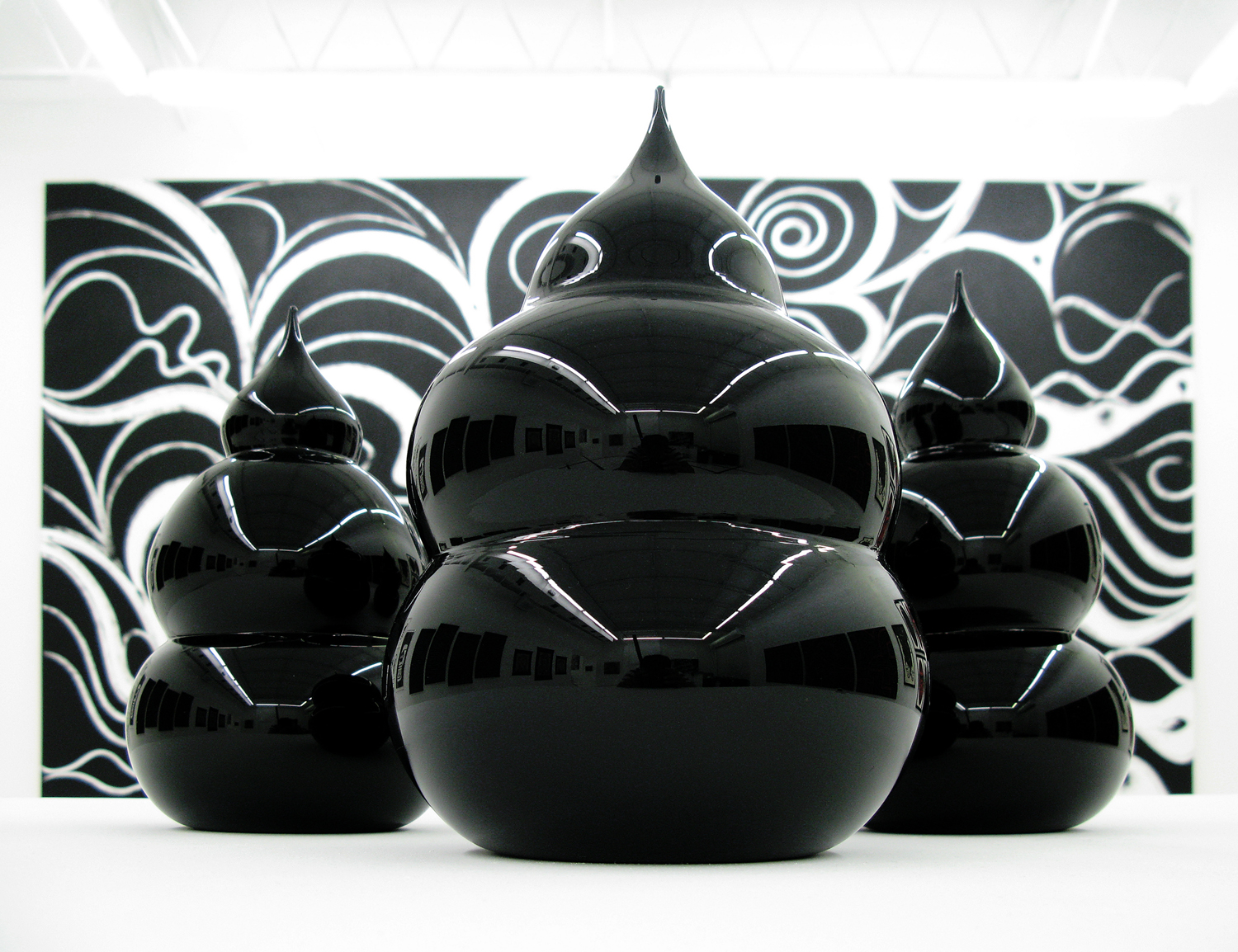  The Seed III-V (Black Love series), 2007 hand blown glass edition of 5&nbsp; dimension vary&nbsp; 