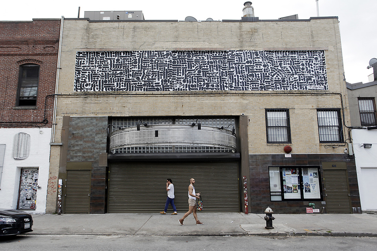 installation view, mural commission for Transform Today Project, Williamsburg, Brooklyn, 2013