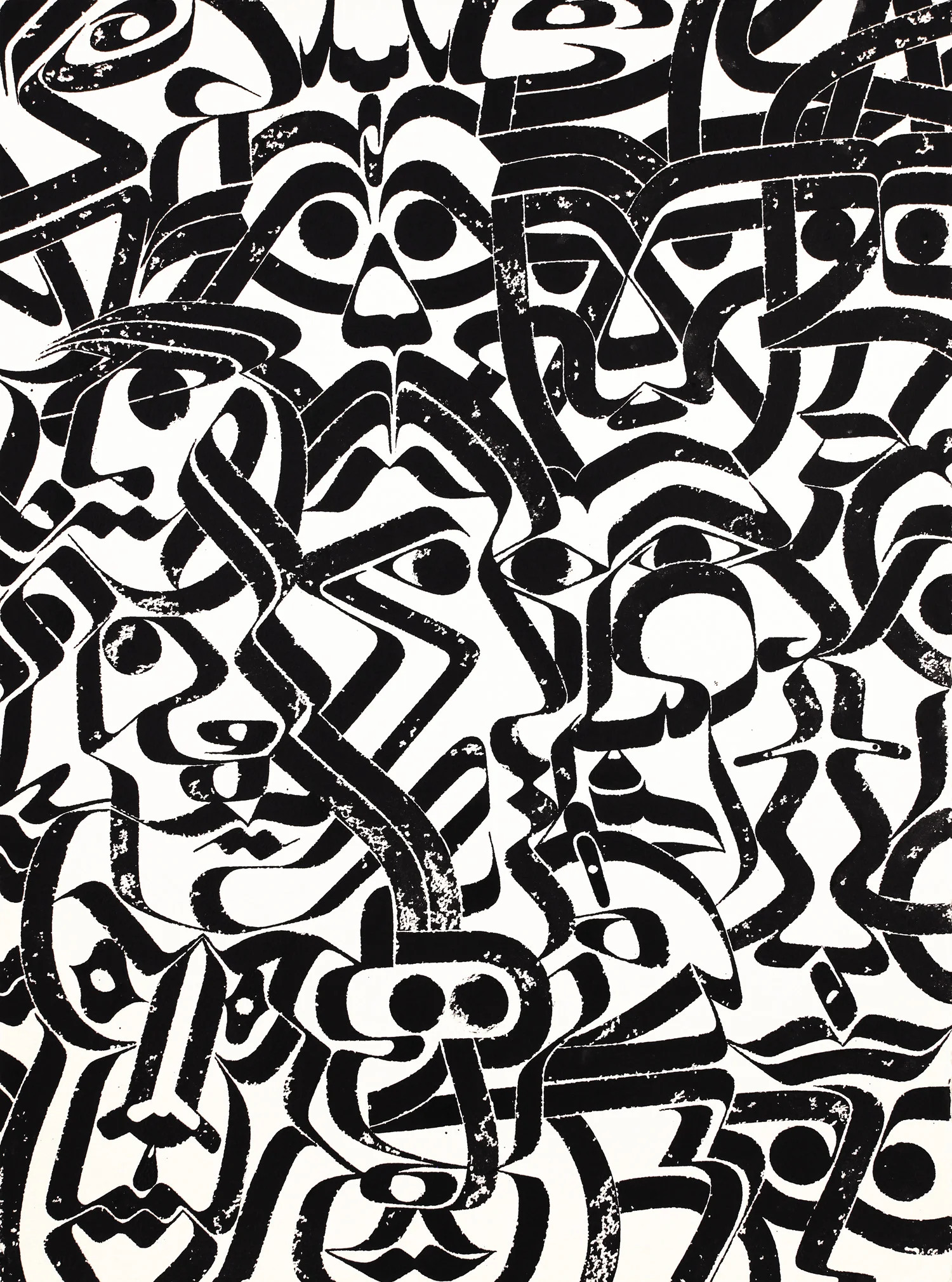 Ikonoclysm I, 2012 sumi ink on handmade paper 30 x 22 inch