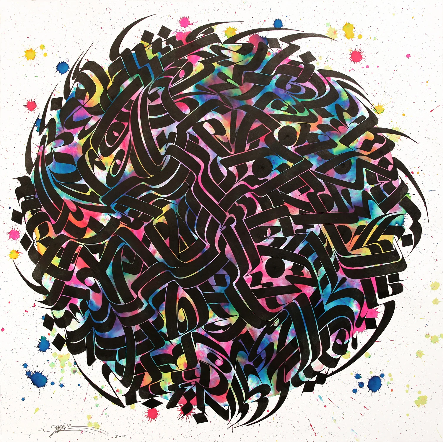 Eclipse Mars I, 2012 ink on handmade paper 29.5 x 29.5 inch 