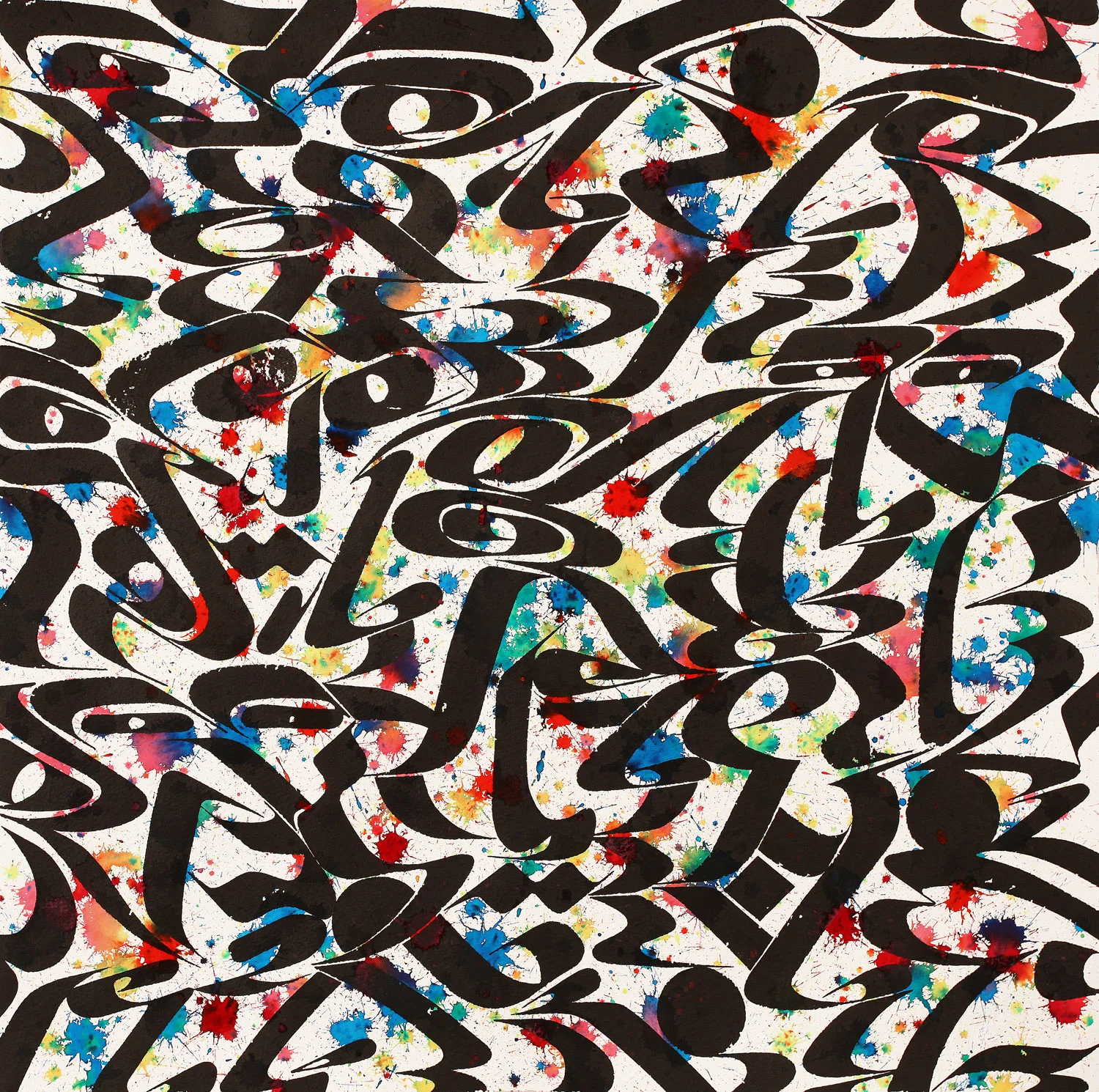 Lost Angels, 2012 ink on handmade paper 22.5 x 22.5 inch