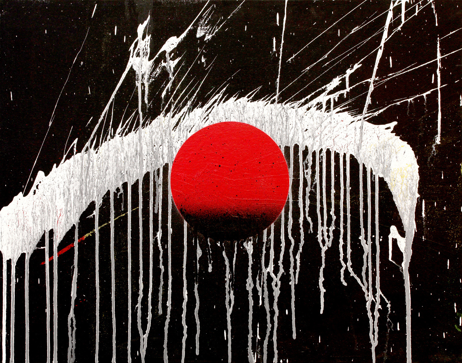  I.L.J.M.T.E. (I Love Japan More Than Ever), 2012 acrylic &amp; spray paint on canvas 22.25 x 28.5 inch&nbsp; 