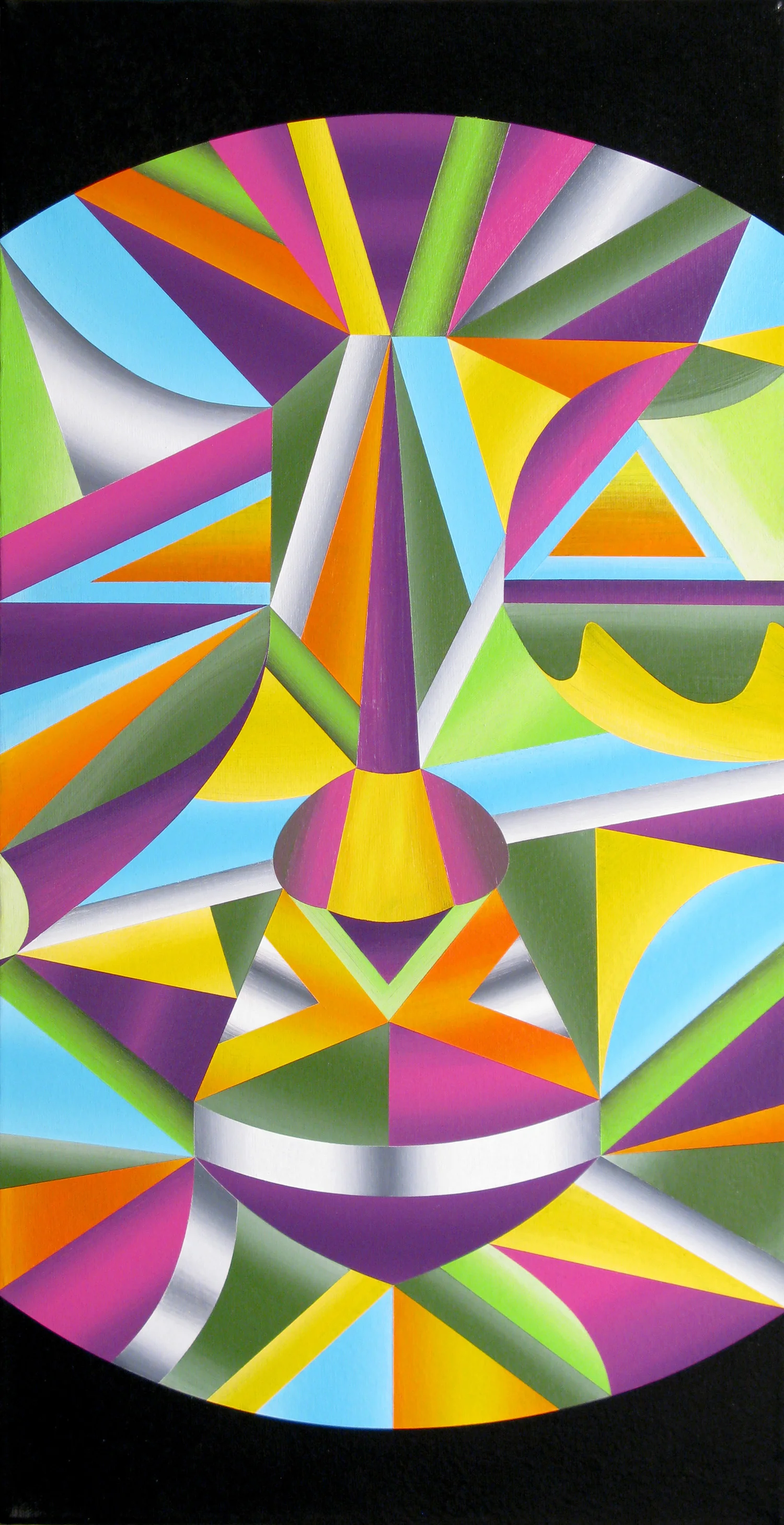 It Aint Easy (Being This Multi-Dimensional), 2010 acrylic on canvas 23.75 x 12.25 inch 