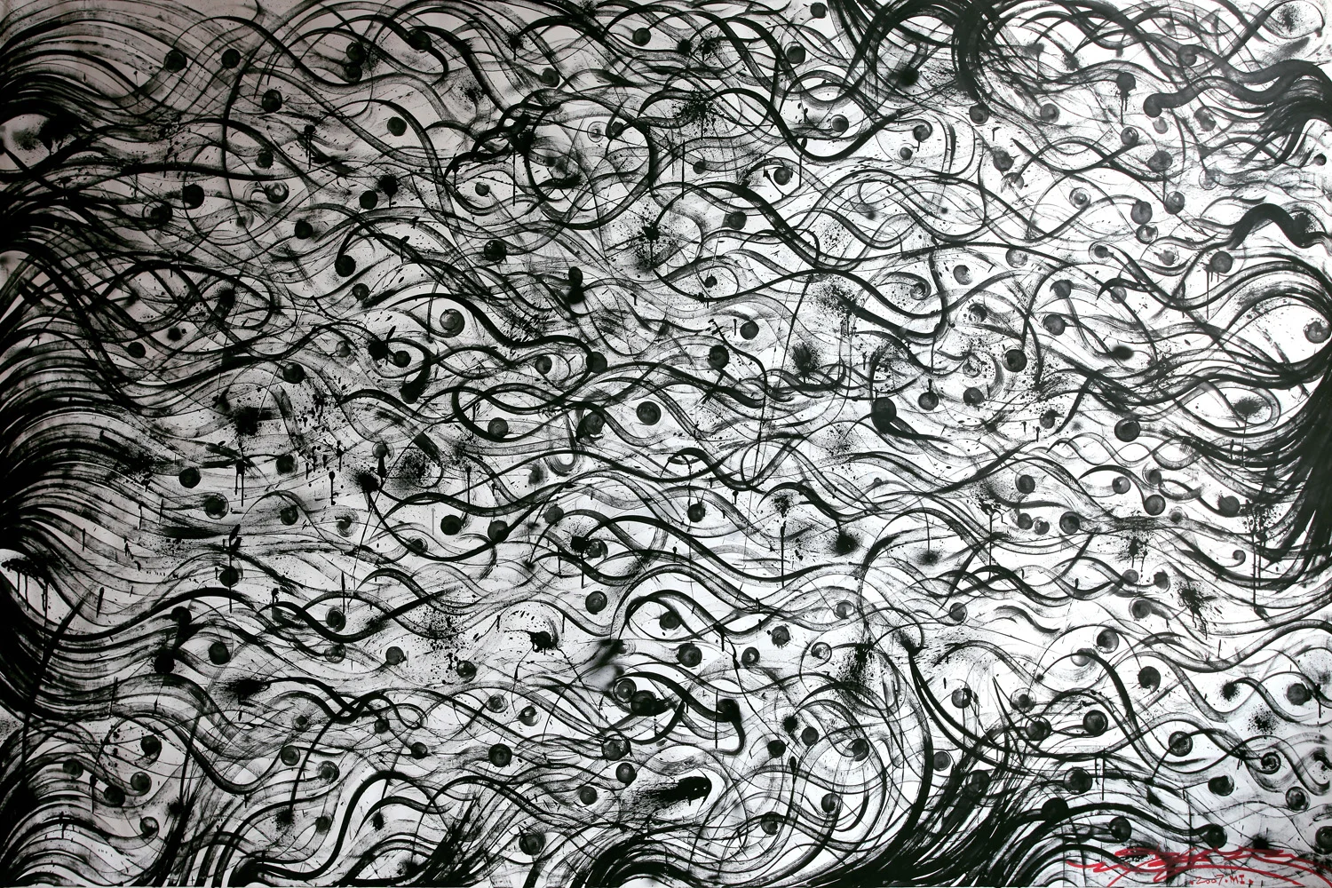Nation Of Millions I, 2007 acrylic on canvas 75 x 113 inch 