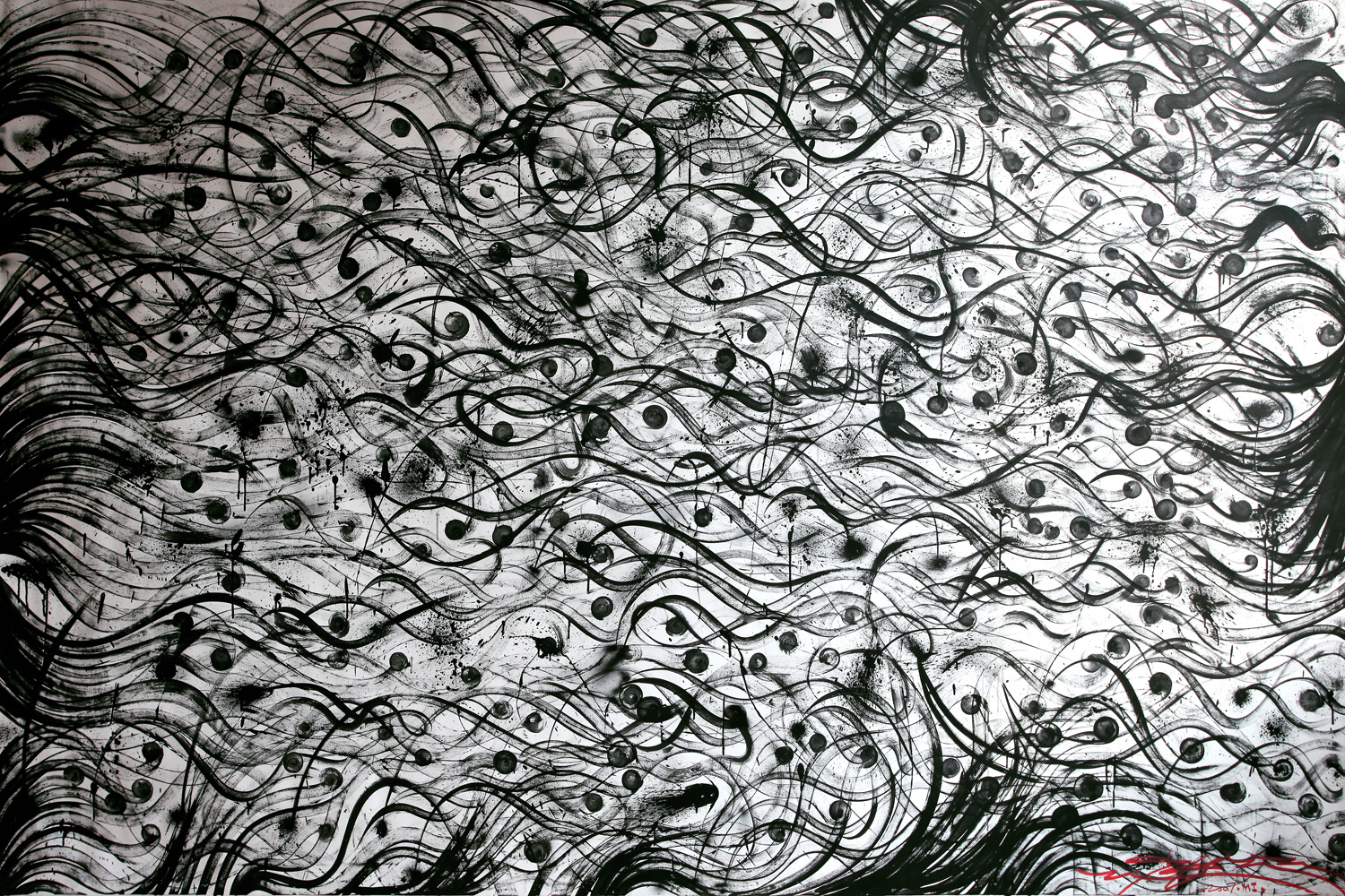  Nation Of Millions I, 2007 acrylic on canvas 75 x 113 inch&nbsp; 