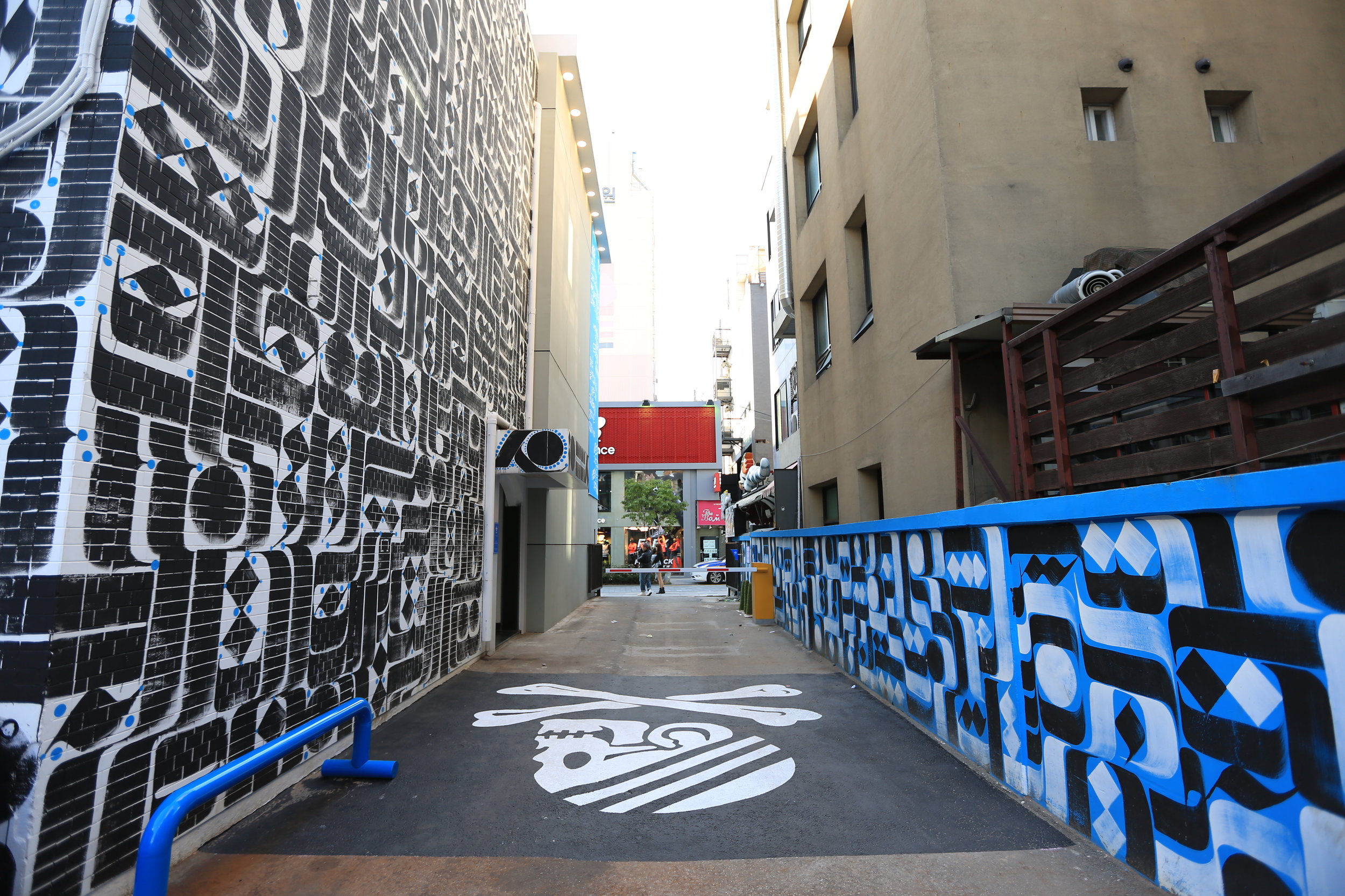  Installation View, Adidas mural commission, Adidas flagship store, Seoul, Korea, 2014 