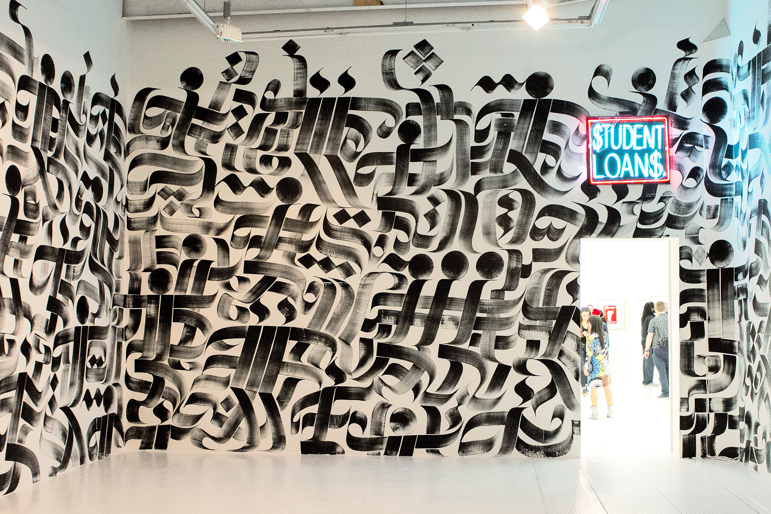  Installation View,&nbsp; 'We The People...' (detail), Mural installation for 'The Art Of A Political Revolution', at The Hole Gallery, NYC, 2016 