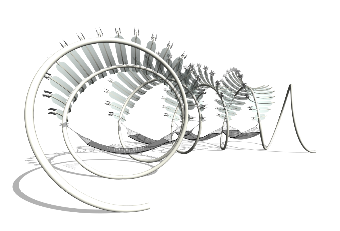SPIRAL PARK FEATURE - nested adaptive components on conceptual mass