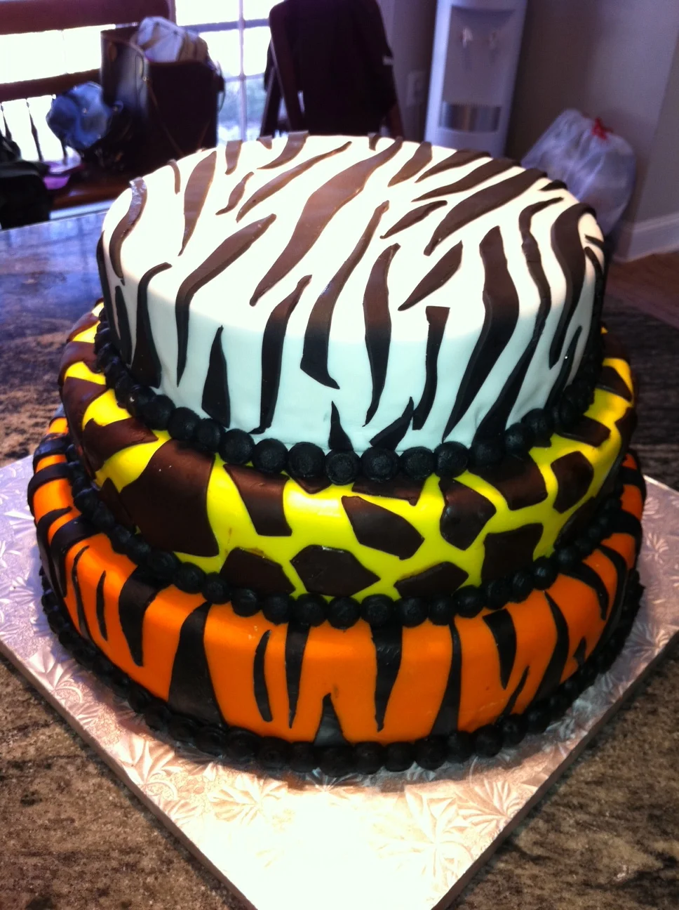 my first time working with fondant. the cake was to celebrate the one year anniversary of natgeo wild.