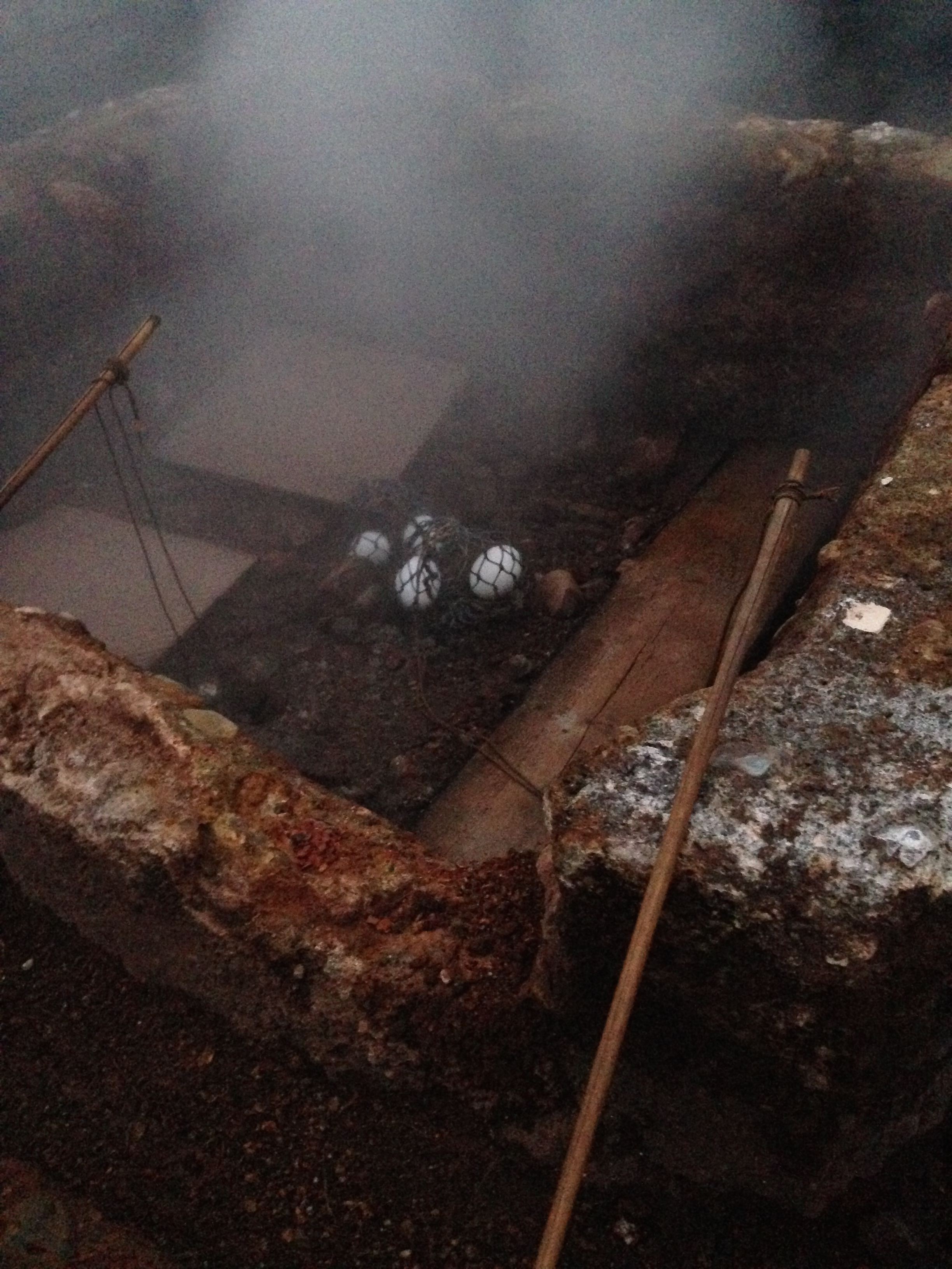  cooking our breakfast eggs in a hot spring 