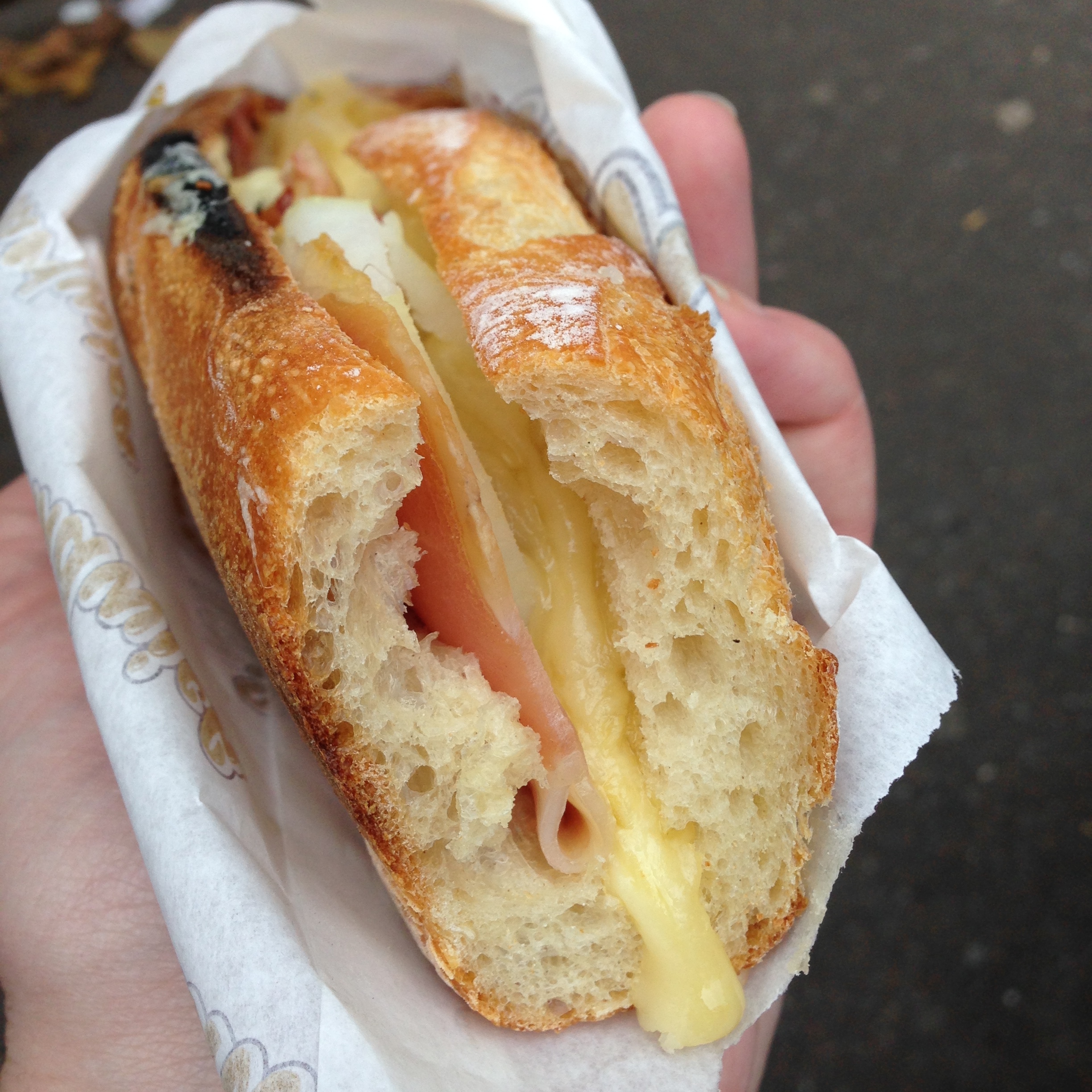  raclette sandwich at Montmartre - another tasty street sandwich! 