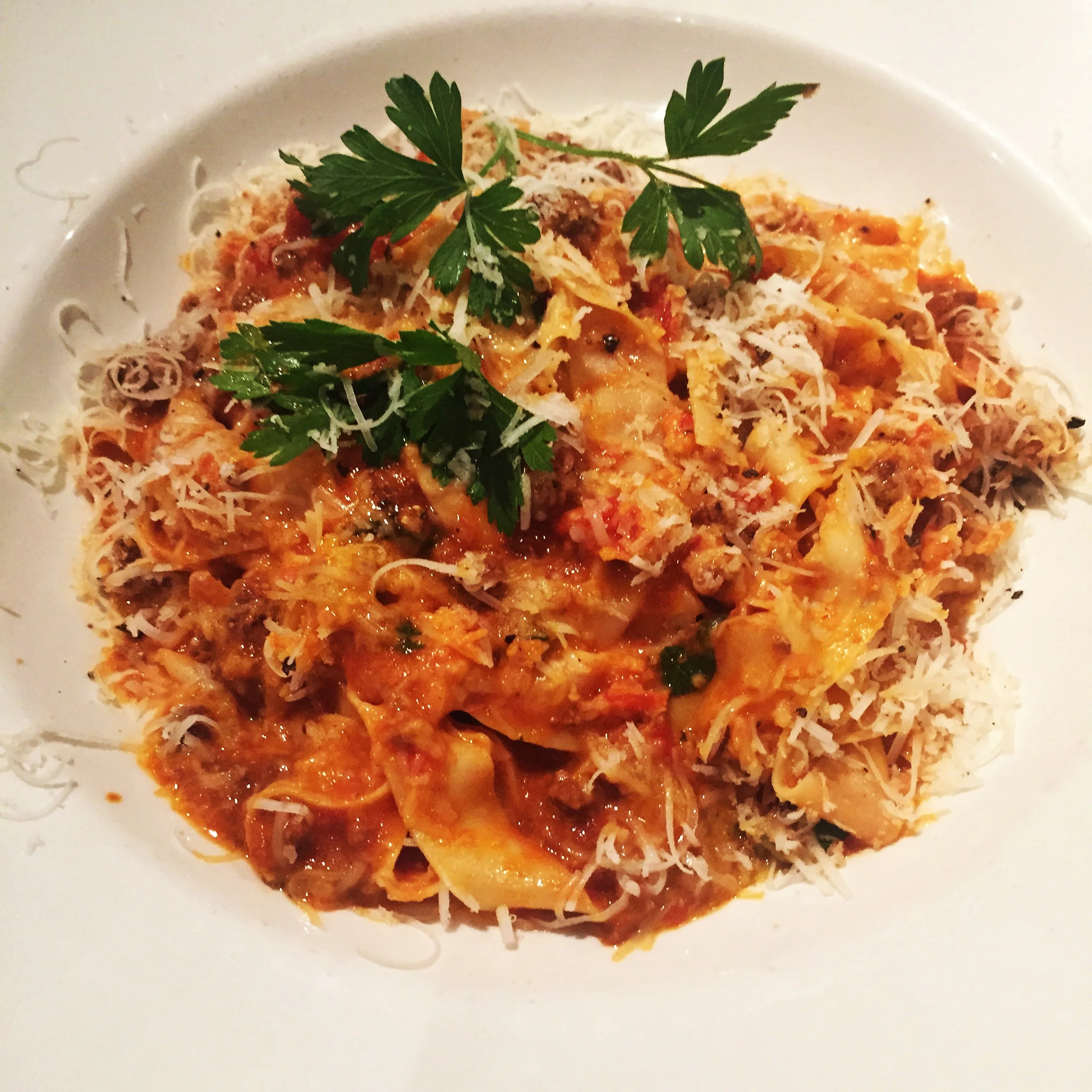 Pappardelle Bolognese at Masseria Dei Vini
