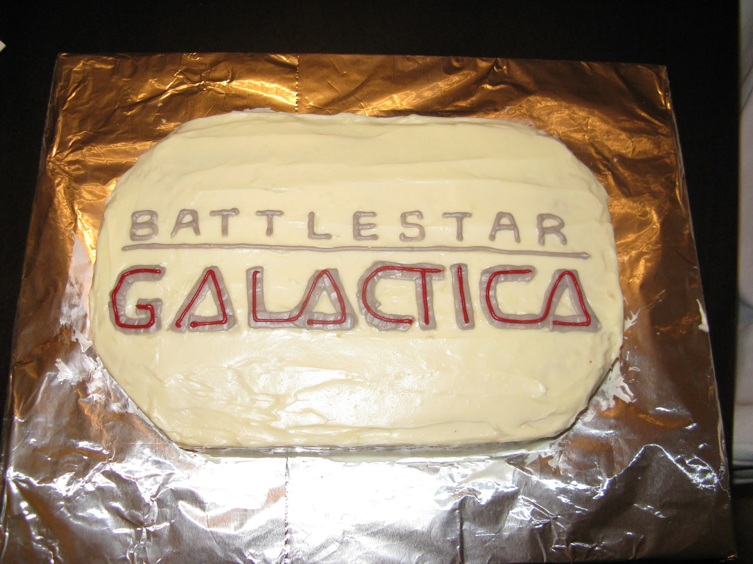 cake for the series finale of Battlestar Galactica
