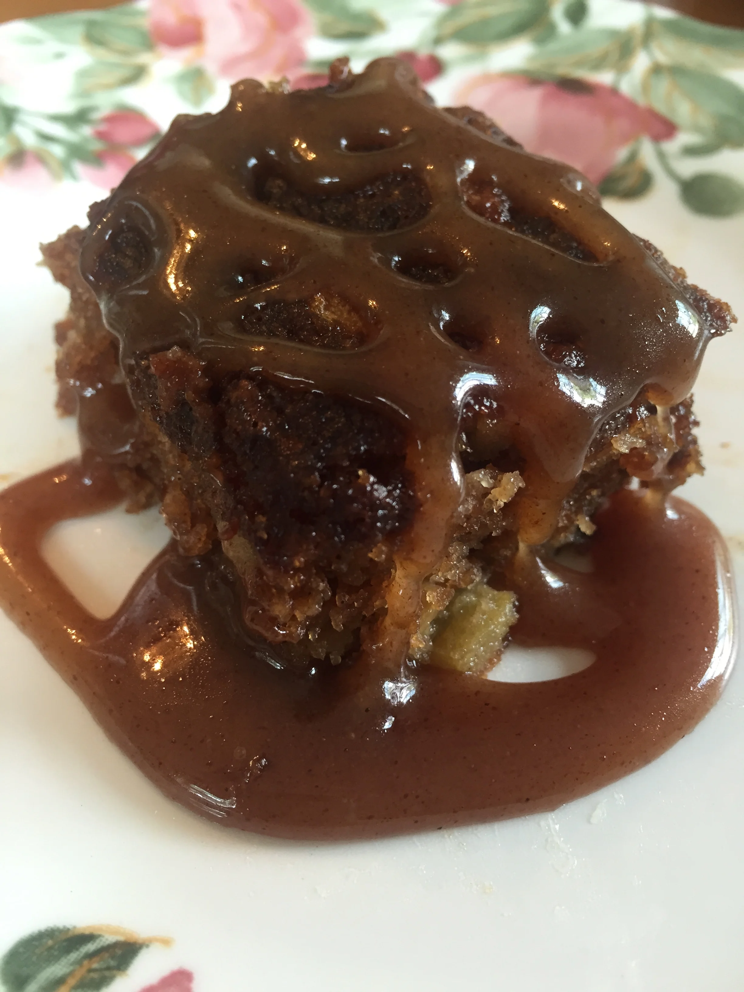 Apple Pudding Cake with Cinnamon Butter Sauce