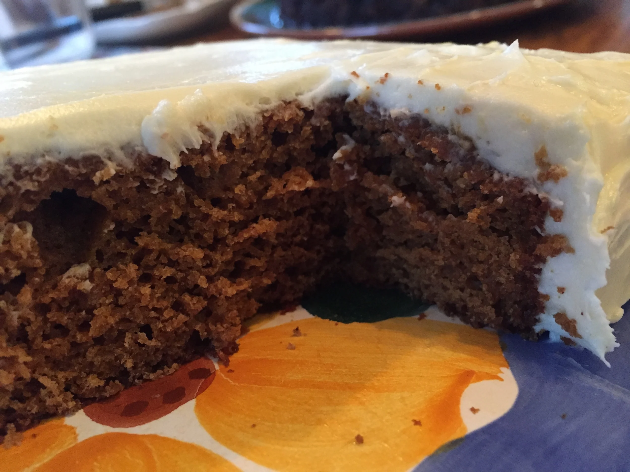 Gingerbread Cake with Lemon Frosting