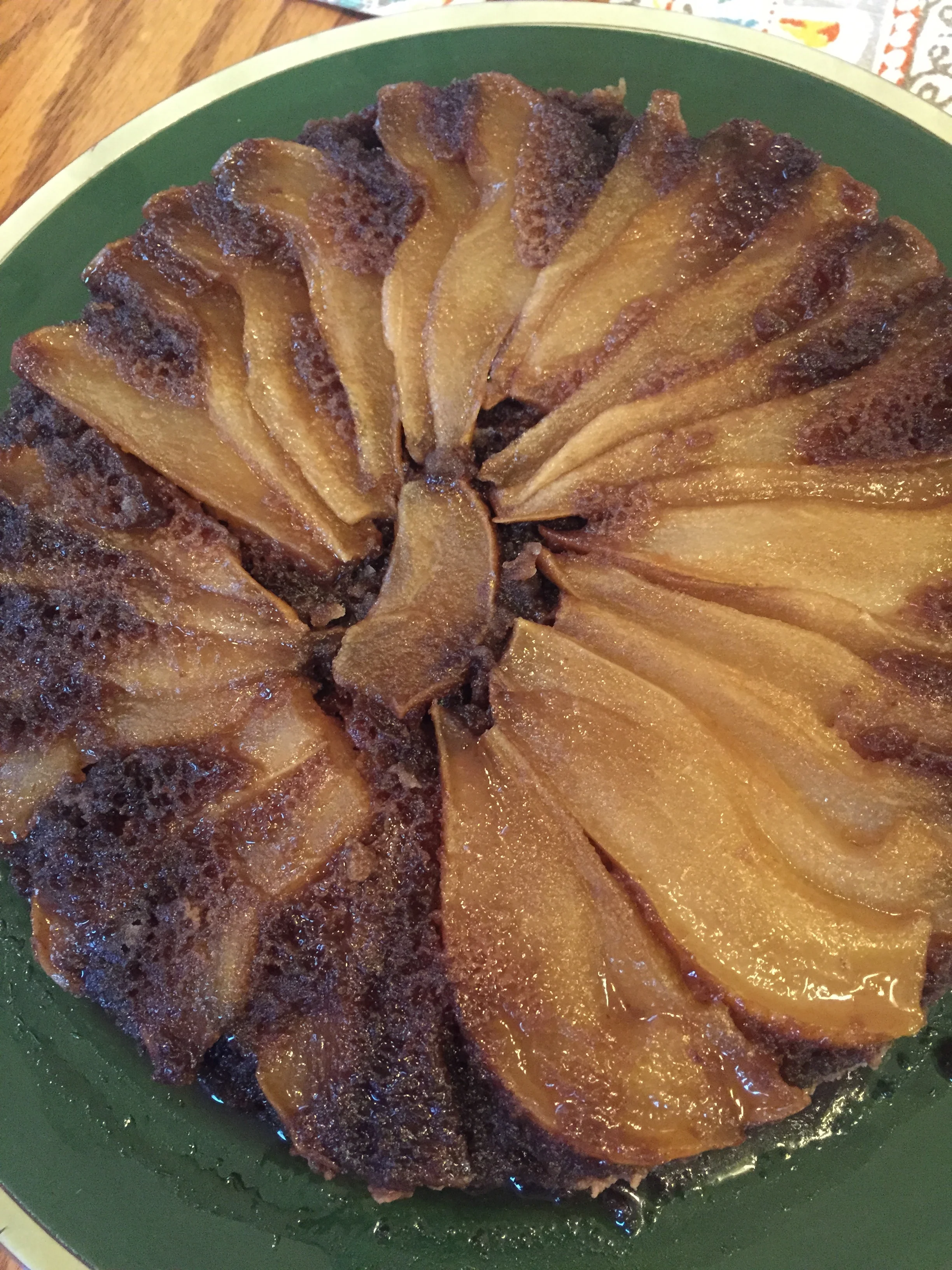Gingerbread Pear Upside Down Cake