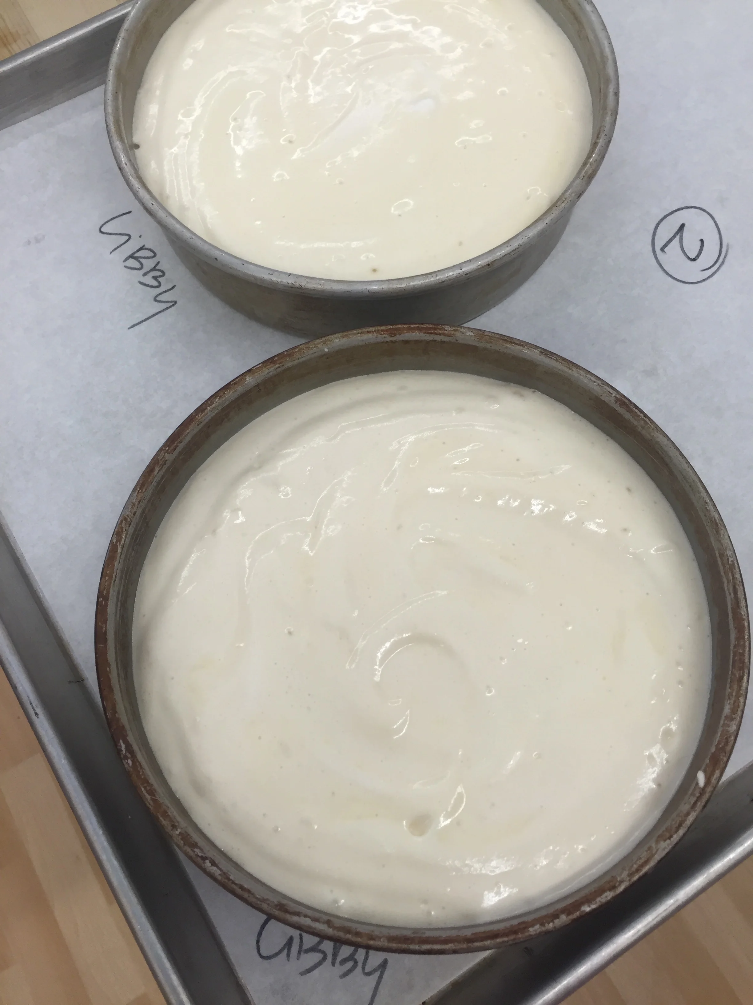 Chiffon cakes ready to bake!