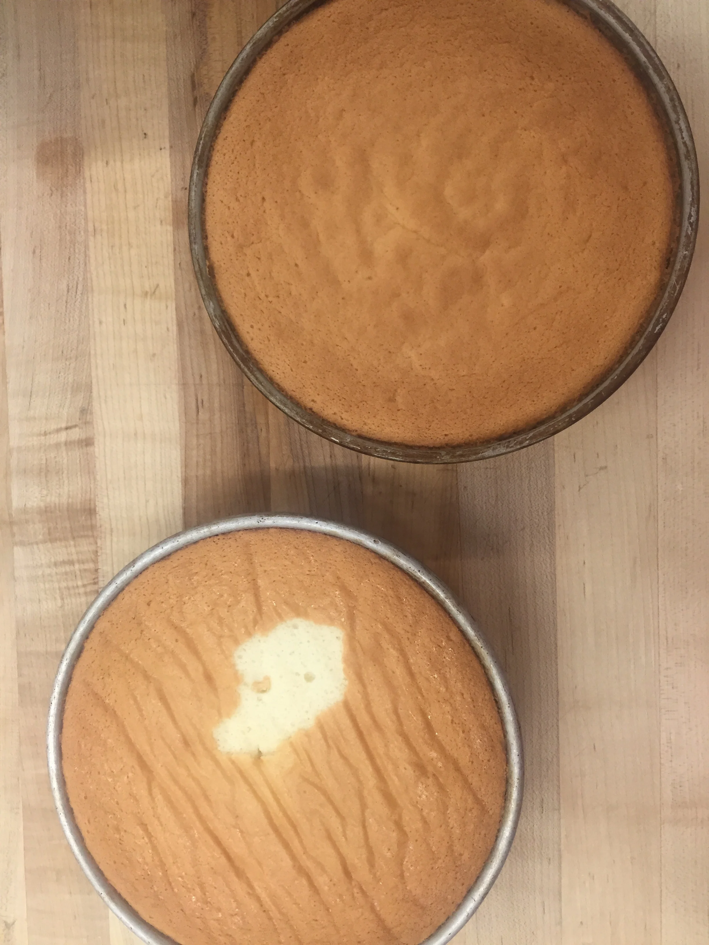 Two chiffon cakes, ready for duty!