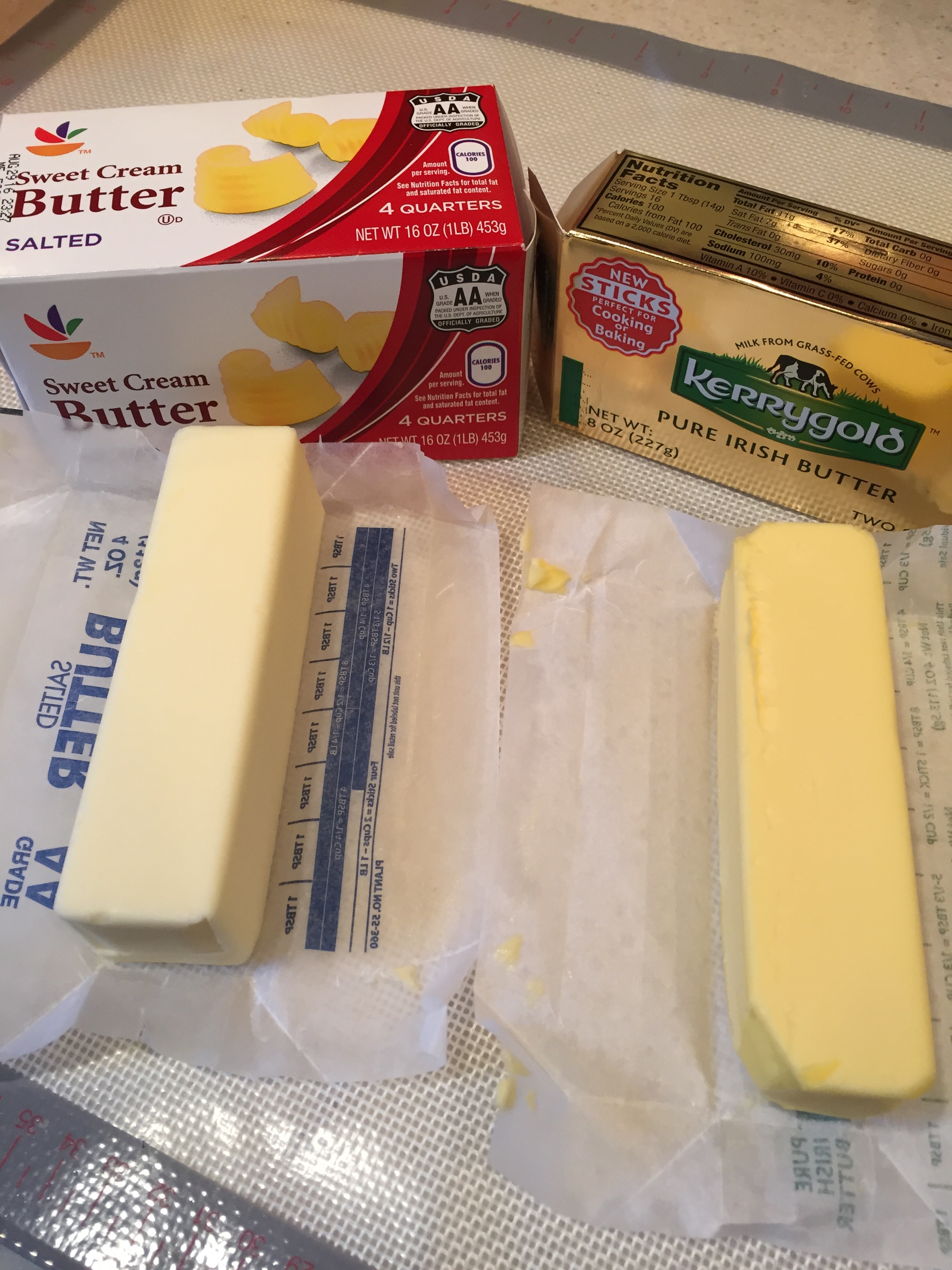 Difference between European and standard butter