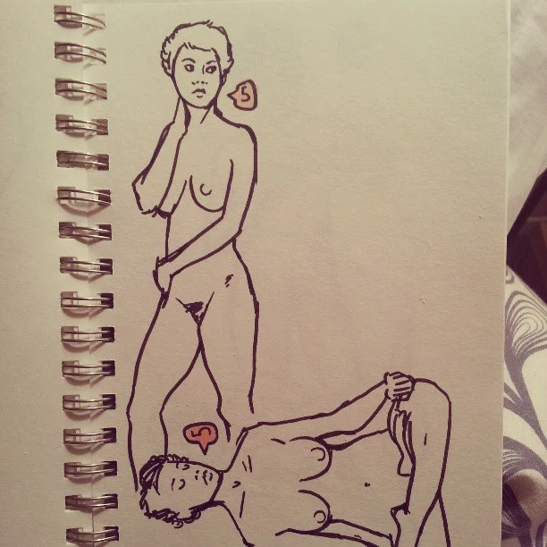 Some of this week’s life drawing. #sketch #nude #girl