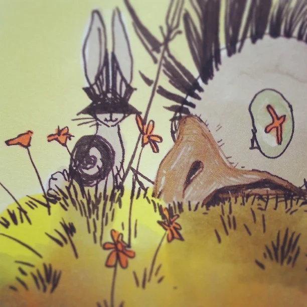 Markers, yeah! Quick color study for a current project.