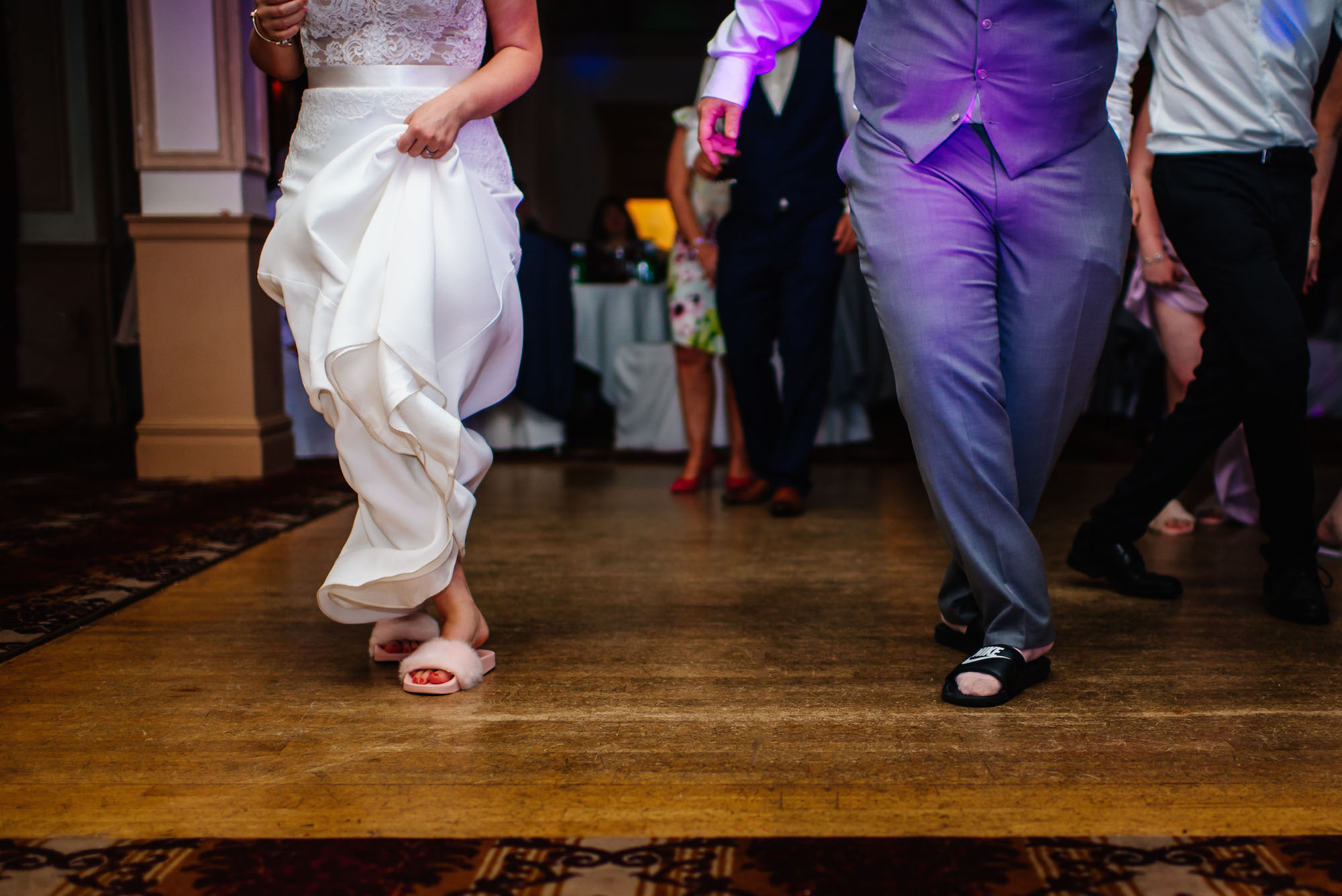 20 Down Hall Country House Hotel Couple SlippersWedding Photography.jpg