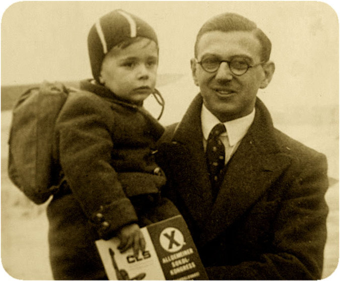  Nicholas Winton with one of the children he saved, Prague 1938