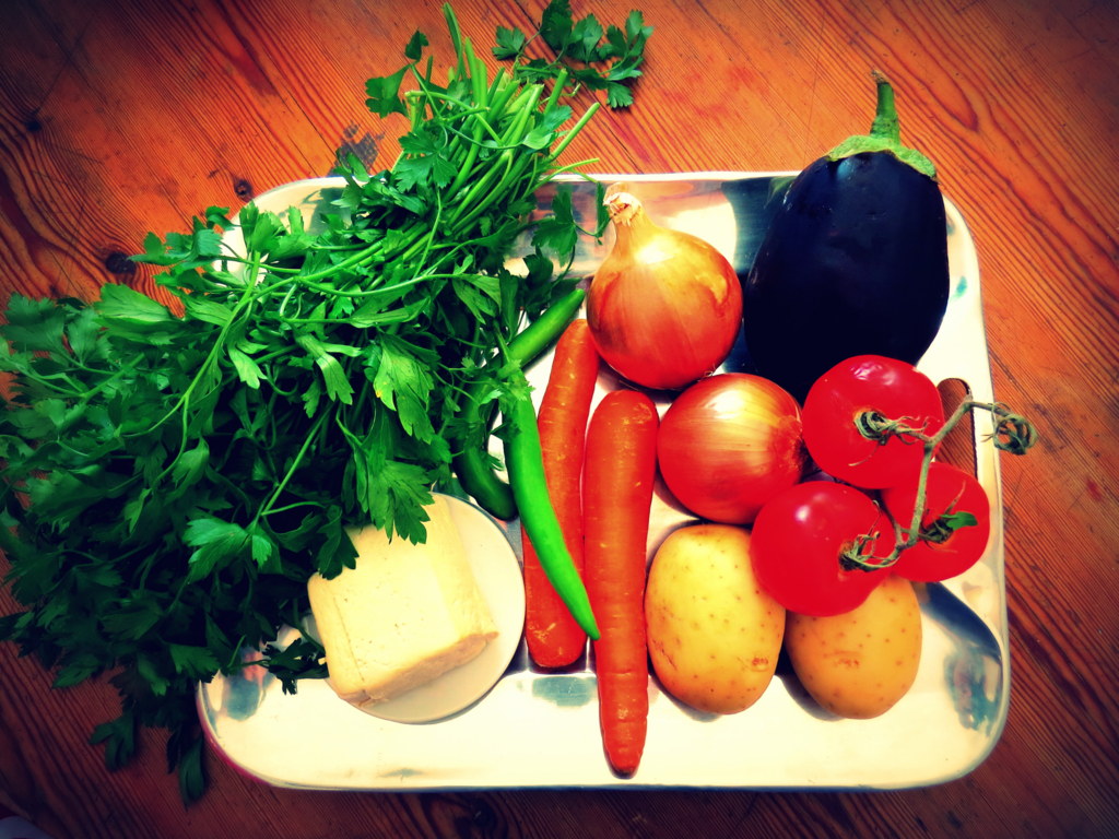 Now that's what I call a bunch of parsley - from the Jerusalem markets