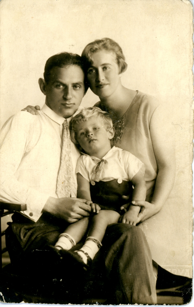 Marysia Segan's parents, Henryk and Regina, with her brother Jan, Poland, late 1920s.