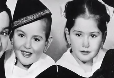 3 sets of Jewish twins experimented upon in Auschwitz by Dr Mengele. Clockwise from left: Yehudit and Leah Csengeri; Eva and Miriam Kor; Menashe and Leah Lorenzi.