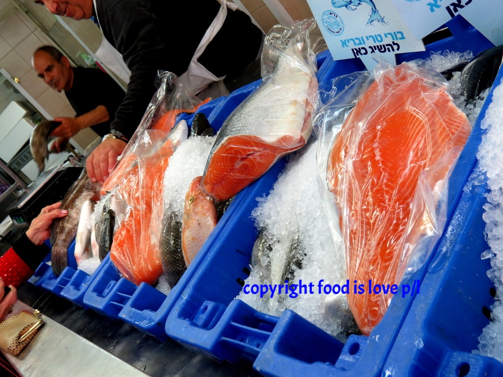 Jerusalem's Mahne Yehuda markets also sells fish. 